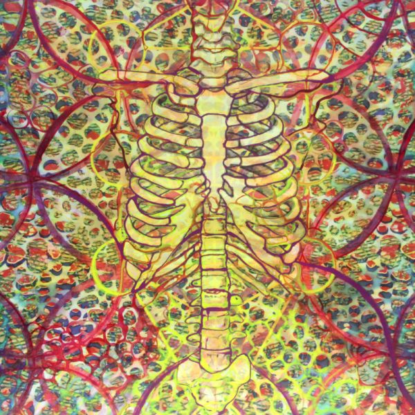 Estructura Sensible Humana, 2020. Mixta sobre lienzo.100 cms x 116 cms