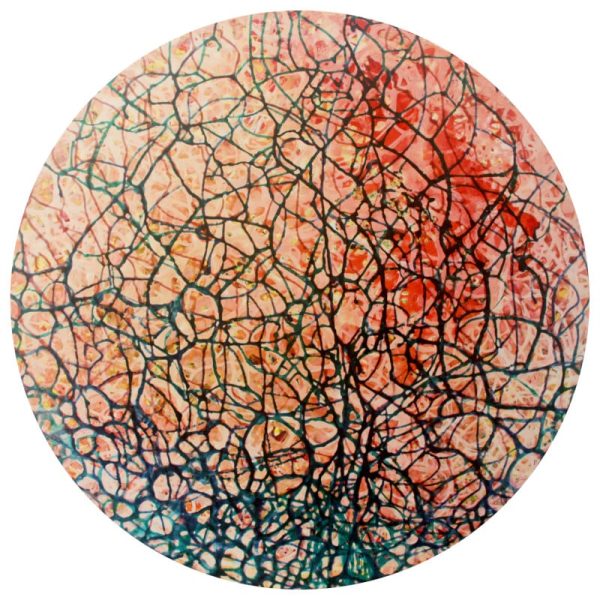 Célula. Mixta sobre lienzo. Diámetro 90 cms