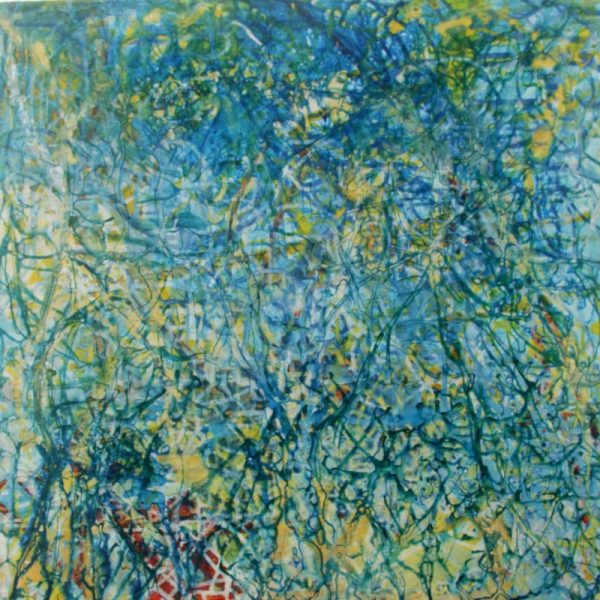 Fuerza de la madre Tierra. Técnica mixta sobre lienzo. 75 cms x 75 cms