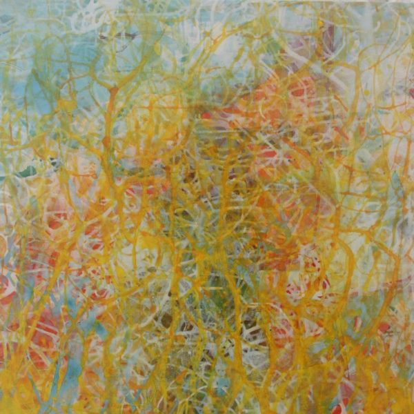 Fuerza del atracción del padre Sol. Técnica mixta sobre lienzo. 75 cms x 75 cms
