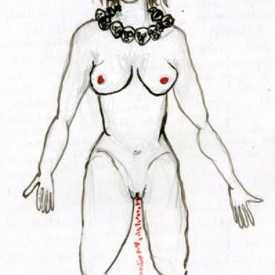 Mujer # 2, 2005. Grafito y acuarela sobre papel 35 cms x 25 cms
